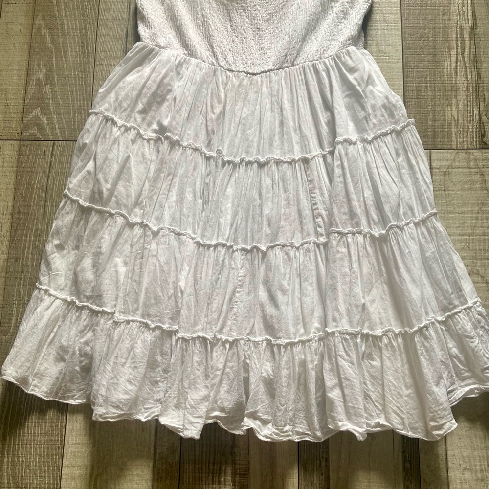 Cato flowing Charming White Tiered Sun Dress Sz 18/20 Plus Size
